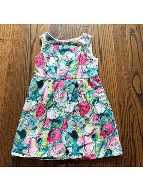 Bonpoint floral printed lined 100% cotton sleeveless dress - 4